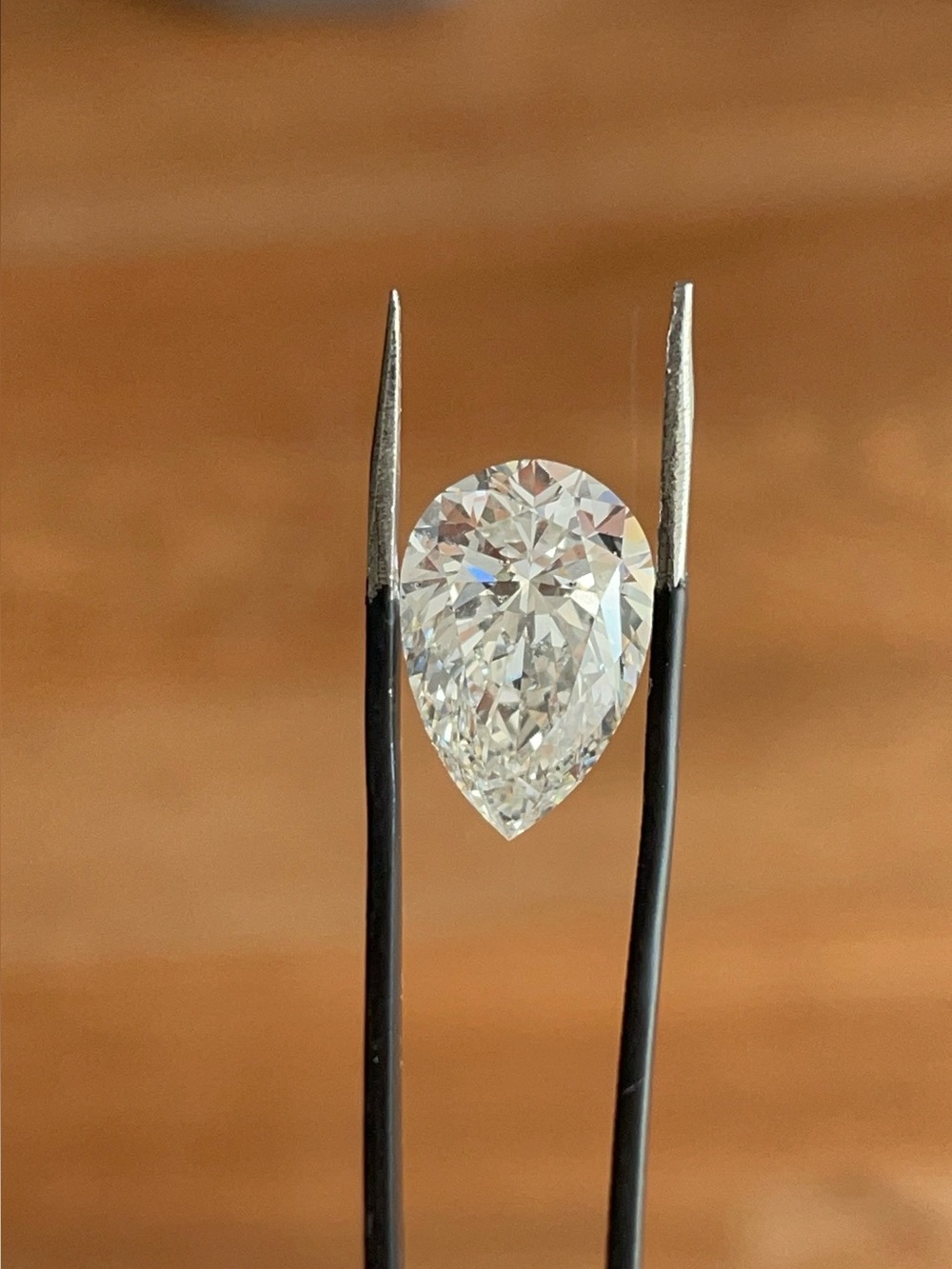 IGI certified lab diamond - 4.06ct Pear Brilliant